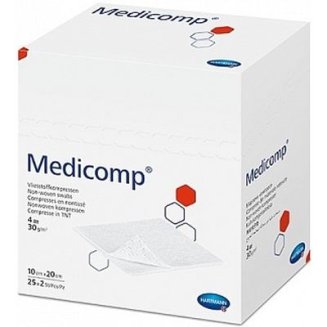 MEDICOMP steril - Салфетки (стерильные): 10 х 20 см; 25х2, арт. 4217271/HARTMANN