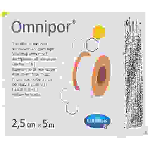 OMNIPOR - фиксир.пластырь из нетканого материала, белый, 2,5см*5м,900543 /12/240