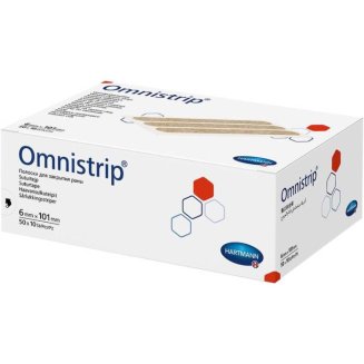 OMNISTRIP - пластырные полоски на операционные швы 6х101мм стер.по 10шт) №500, 5406845/ HARTMANN
