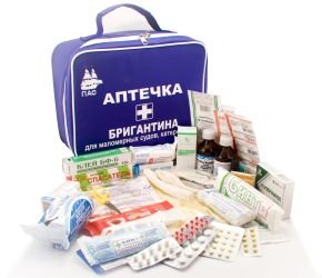Аптечка первой помощи &quot;Бригантина&quot; АПВ-01 для маломерных судов, катеров, яхт, пляжей (нейлон)/ПАС