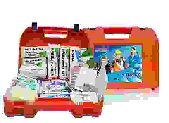 Аптечка первой помощи работникам (в оранжевом пластиковом чемоданчике)/АППОЛО