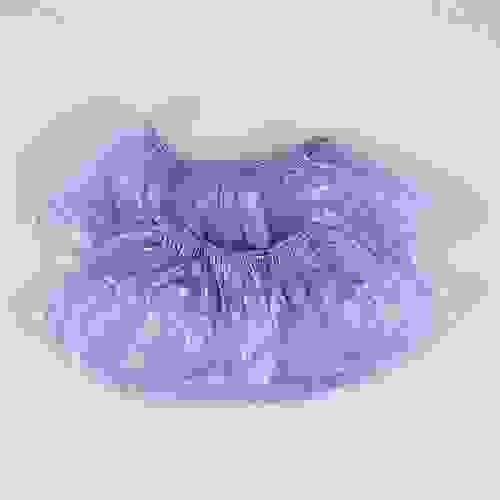 Бахилы п/э 5,0 гр супер прочные гладкие в груп.упак.(валом) фиолетовые двойная резинка 4х300/1200пар