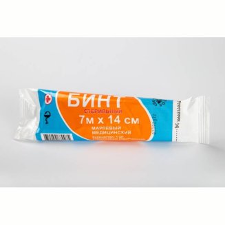 Бинт 7х14 стерильный пл.36 г/м.кв./ВераМед/250