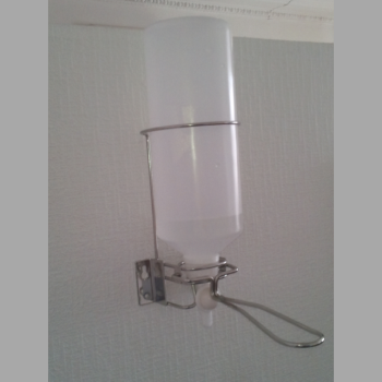 Дозатор локтевой для еврофлакона металлический (флакона Эйрлесс (DP) 1л