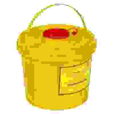 Ёмкость-контейнер для сбора острого инструментария класса Б 2,0л желтый/ Медком/ 50