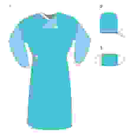 Комплект одежды и белья хирургический, одноразовый, стерильный КХ "Гекса-04"