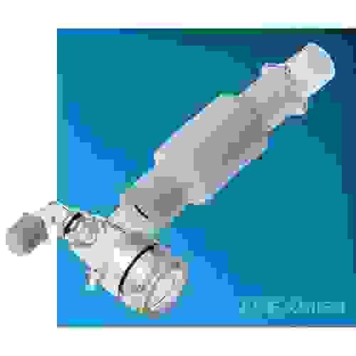 Коннектор угловой с портом "Луер", с двумя осями вращения и гофрир. трубкой,15M, 22M/15F, Apexmed