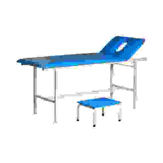 Кушетка медицинская массажная КМм-01 "Ока-Медик" (с вырезом, поролон 40мм, подставка, бежевая)