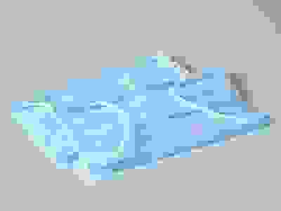 Маска 3-х слойная на резинке мед. голубая /Фарм-Глобал/100/3000