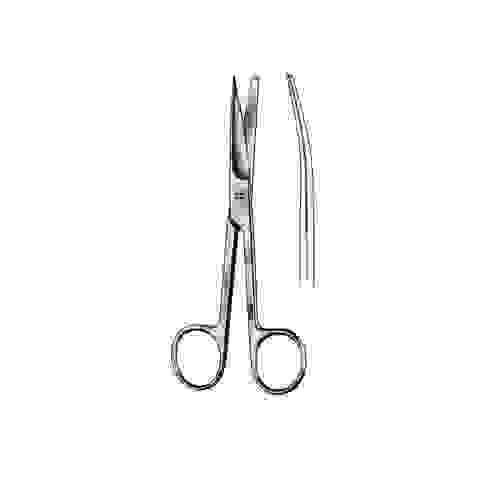 Ножницы с 1-м острым концом вертикально изогнутые 140 мм/ МИЗ Ворсма