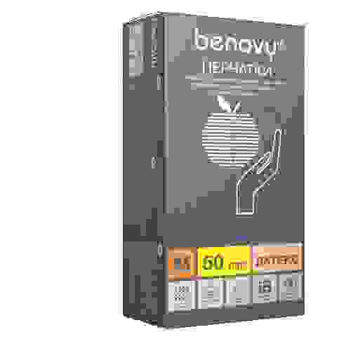 Перчатки смотровые латексные неопудрен. н/ст текстур. Benovy, M(7-8) 50пар/уп