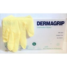 Перчатки смотровые латексные неопудрен. н/ст текстур. DERMAGRIP, L