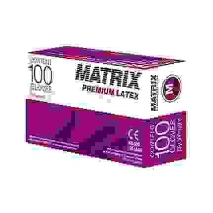 Перчатки смотровые латексные неопудрен. н/ст текстур. Matrix Premium Latex (2кр.хлор.(100шт/50пар) M