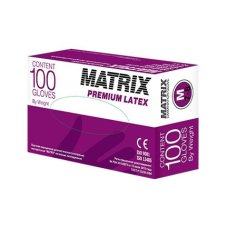 Перчатки смотровые латексные неопудрен. н/ст текстур. Matrix Premium Latex (2кр.хлор.(100шт/50пар) S