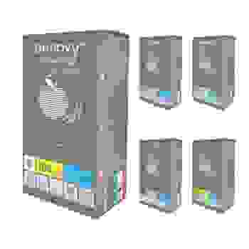 Перчатки смотровые нитриловые неопудр. н/ст текстур. Benovy, голубые, L /100пар