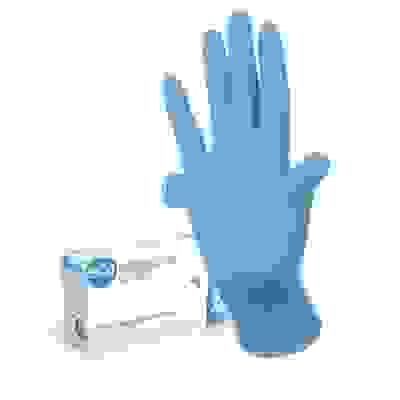 Перчатки смотровые нитриловые неопудр. н/ст текстур. ECO -02-01, S/блок100пар/