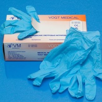 Перчатки смотровые нитриловые неопудр. н/ст текстур. Vogt Medical, M/50/500
