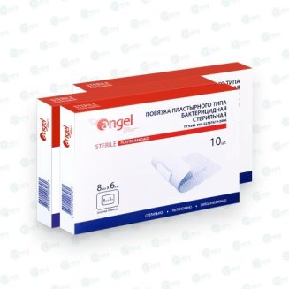 Повязки пластырного типа бактерицидные стер. 10*9 №10 Angel/ Эвтекс