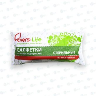 Салфетки 16x14 см стерильные №10 пл.28 г/м.кв.Evers Life