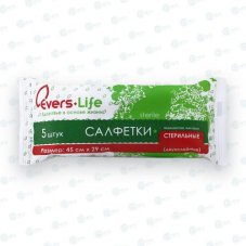 Салфетки 45x29 см стерильные №5 пл.28 г/м.кв. EVERS Lfe