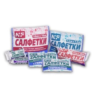 Салфетки 45x29 см стерильные №5 пл.36 г/м.кв. NF