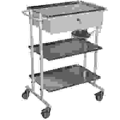 Столик манипуляционный СМ-3 с ящиком и выдвижным лотком "ДЗМО"