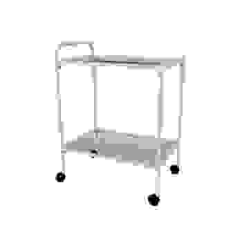 Столик процедурный передвижной с двумя полками (стекло) СПп-01-МСК меб.колеса. МСК-501-01М