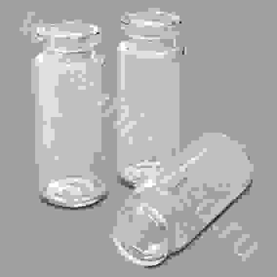 Флакон с гладким горлом из светлой трубки первого гидролитического класса объёмом 15 мл, уп.1170 шт.