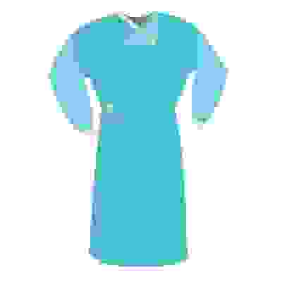 Халат хирургический н/ст 140 см, пл.25, рукав на манжете, р.52-54, голубой (КХ "Гекса")/50