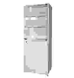 Шкаф медицинский металл. 2-секц. 1-дв. для размещения, хранения, лекарственных ср-в, перев.мат., ИМН