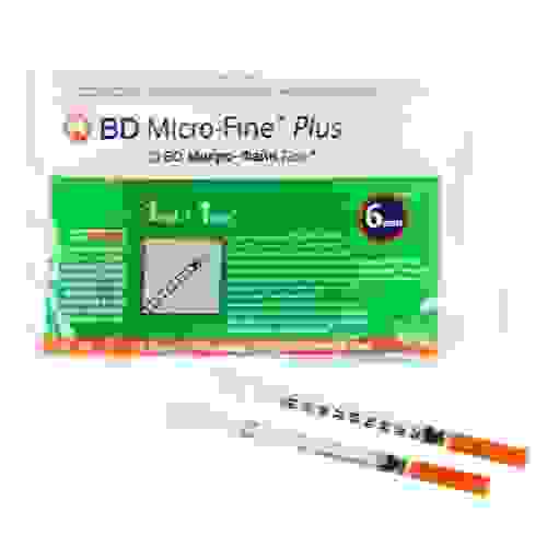 Шприц о/р 3-х комп. инсул. 1мл U-100 с интегрир. иглой 31G (0,25х6,0 мм)/MICRO-Fine plus/BD(уп10 шт)